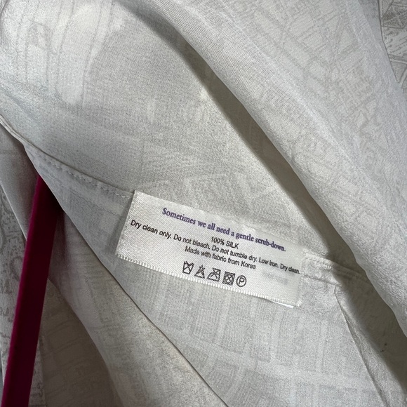 MM Lafleur “The Blake Shirt—Atlas Print” Light Gray Button-Down Shirt - Picture 7 of 7